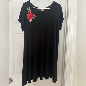 French Atmosphere black t-shirt dress